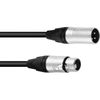 PSSO 3-kontaktiline XLR-kaabel 10 m, Neutrik-ühilduvate pistikutega heli ja DMX jaoks
