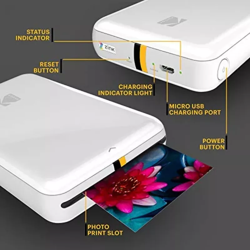 Kodak STEP RODMP20AMZW mobiilne fotoprinter ZINK 2x3'' Bluetooth