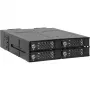 ICY DOCK - ToughArmor MB720MK-B V3 - 4x PCIe 4.0 M.2 NVMe 4x OCuLink-ile 1x 5.25 sahtliga mobiilses raamis, metallist, must, võtmelukuga (tri-mode ühilduv)