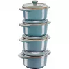 Staub Mini Cocotte ümmargune, 4 tk – 200 ml, antiiktürkiis