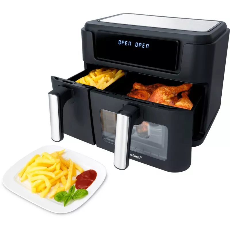 Kahekordne õhufritüür HF 9500 DUO (must, 2400 W, 2 korvi 6 L + 3,5 L)