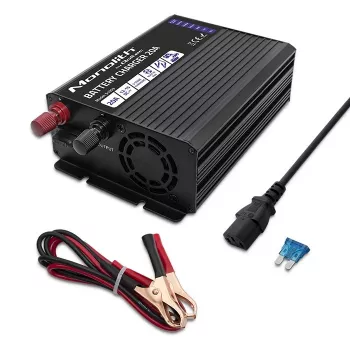 Laadija QOLTEC Monolith 20A 12V LiFePO4, AGM, GEL, SLA akudele