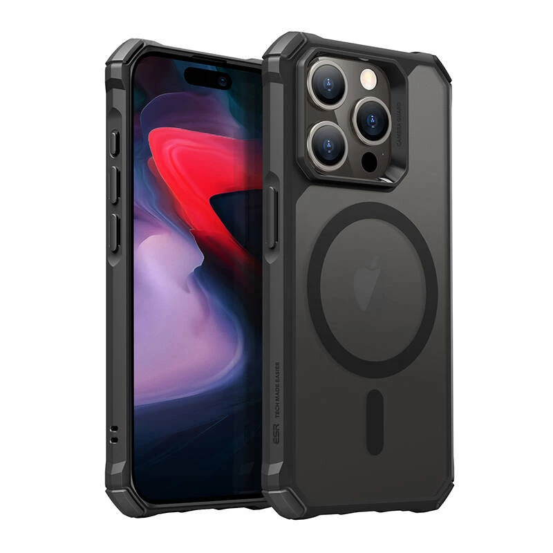 ESR Air Armor ümbris iPhone 15 Pro jaoks, Magsafe (must)