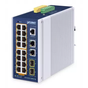 Hallatav kommutaator PLANET IP30 16-pordiline L2/L4 Gigabit Ethernet PoE