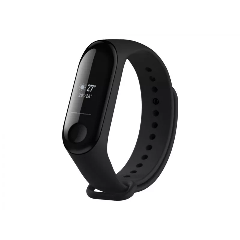 Silikoonrihm FIXED Xiaomi Mi Band 3/4 jaoks — must, asendus painduv vastupidav silikoon