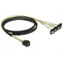 SCSI-kaabel DeLOCK 85685 must kollane 1 m 1 x Mini SAS HD SFF-8643 4 x SATA 7 pin