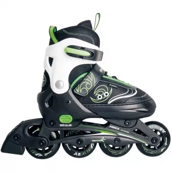 Verstellbare Kinderinliner Gr. 33-36, Inline-Skates grün/schwarz