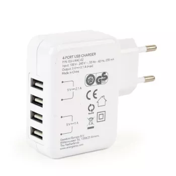Universaalne USB-laadija valge/4-porti EG-U4AC-02 GEMBIRD