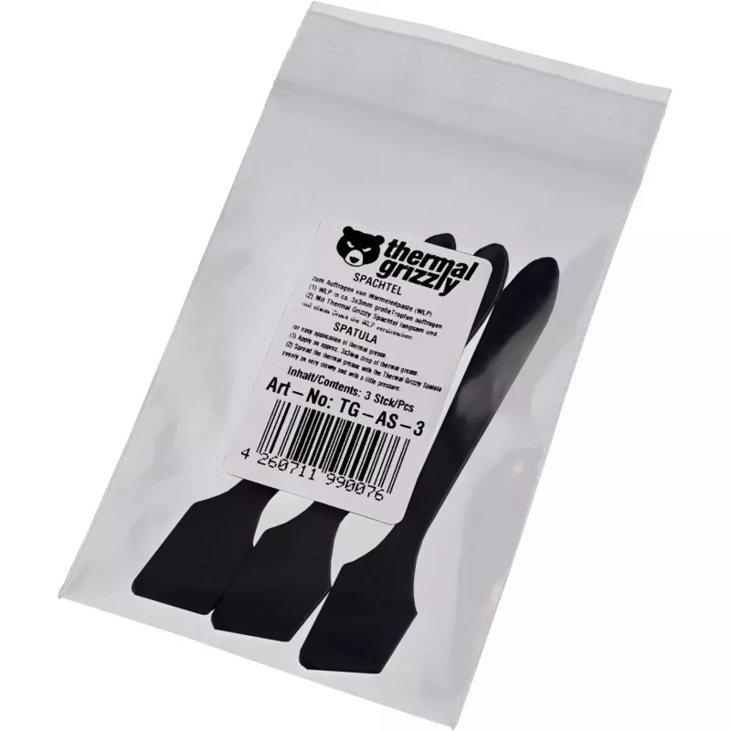 Termopasta spaatel Thermal Grizzly — hall, aplikaator segu jaotamiseks