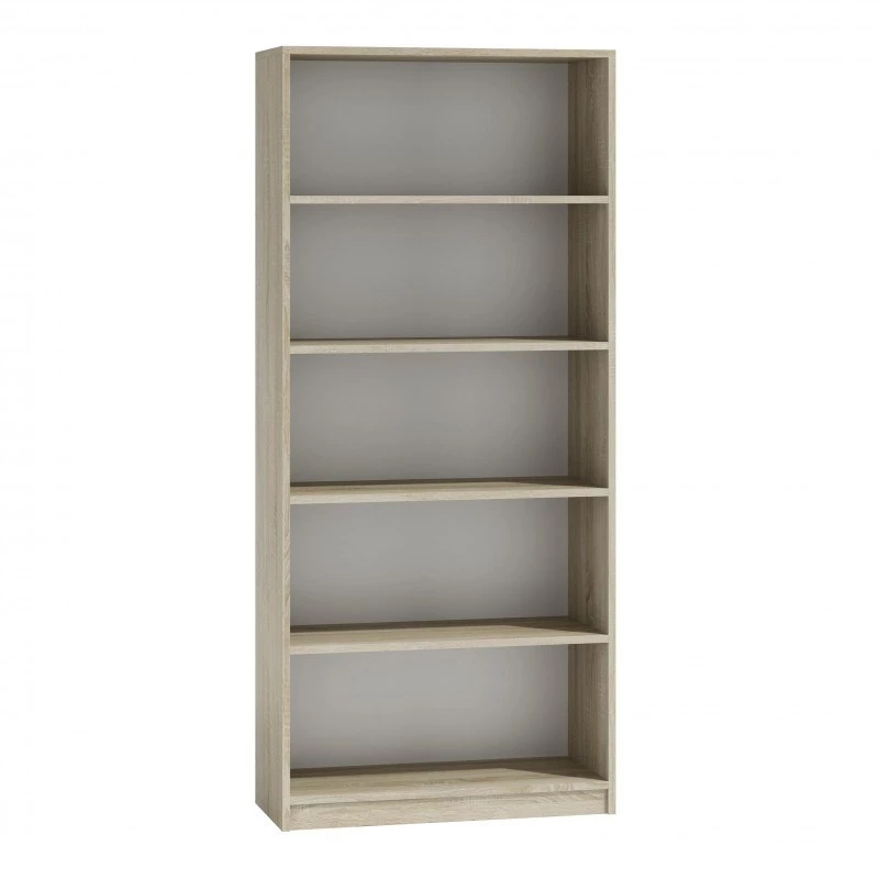 Büroo raamaturiiul top e shop R80 SONOMA, tammeviimistlus, 5 riiulit, 800×300×1820 mm