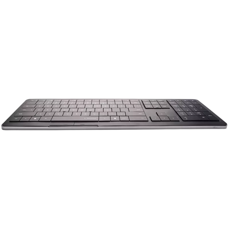Juhtmevaba klaviatuur CLEVETURA CLVX 1 Touch-On-Keys AI, ANSI US Windows paigutus, käärikvedru lülitid, alumiiniumraam, interaktiivne RGB