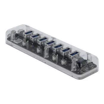 USB-jaotur DeLOCK 64088 läbipaistev USB 3.2 Gen 1 Micro-B