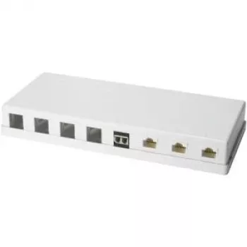 LOGILINK- Keystone Surface Mount Box 8 port UTP, valge, tühi (NK4035)