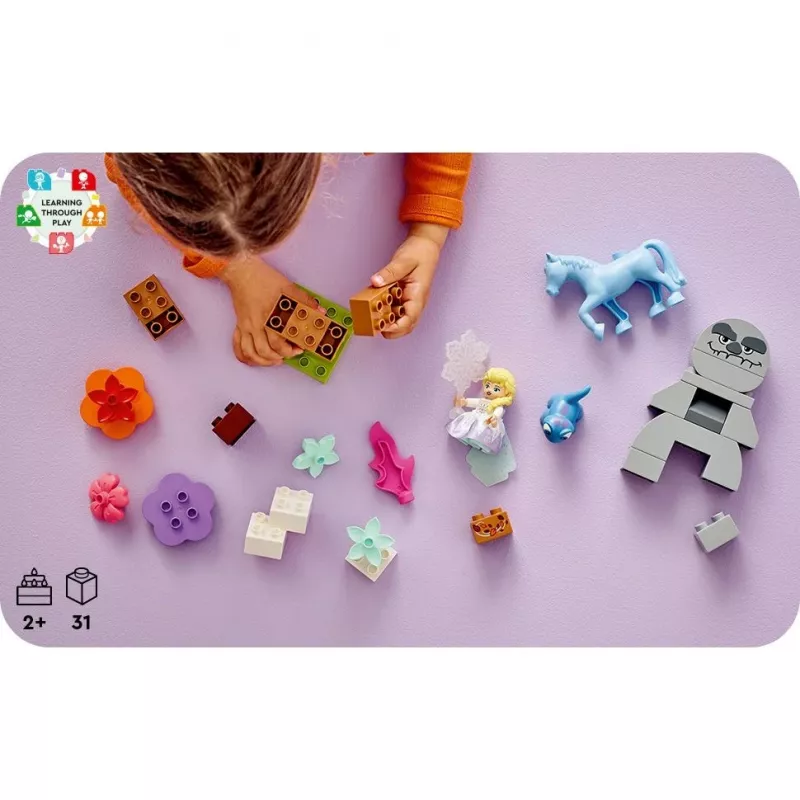 LEGO DUPLO mängukomplekt 10418 — Disney Elsa ja Bruni Nõiutud metsas, 31 osa, 2+ aastat
