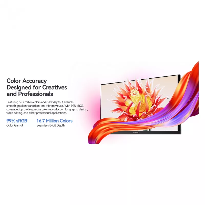 Arvutimonitor Koorui E2711K 27 tolli (68,6 cm) Full HD 1920x1080, 5 ms, 178° vaatenurgad, VESA, Must