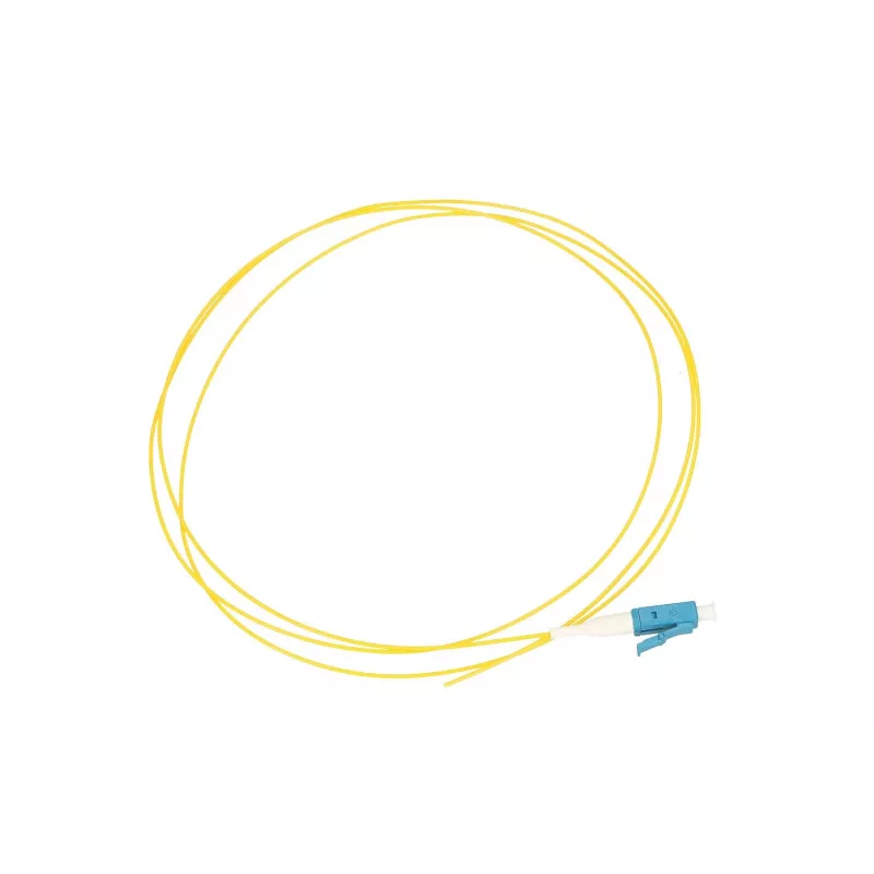 Extralink LC/UPC Pigtail, Singlemode G.652D, 900µm PVC, 1 m, FTTH, kollane