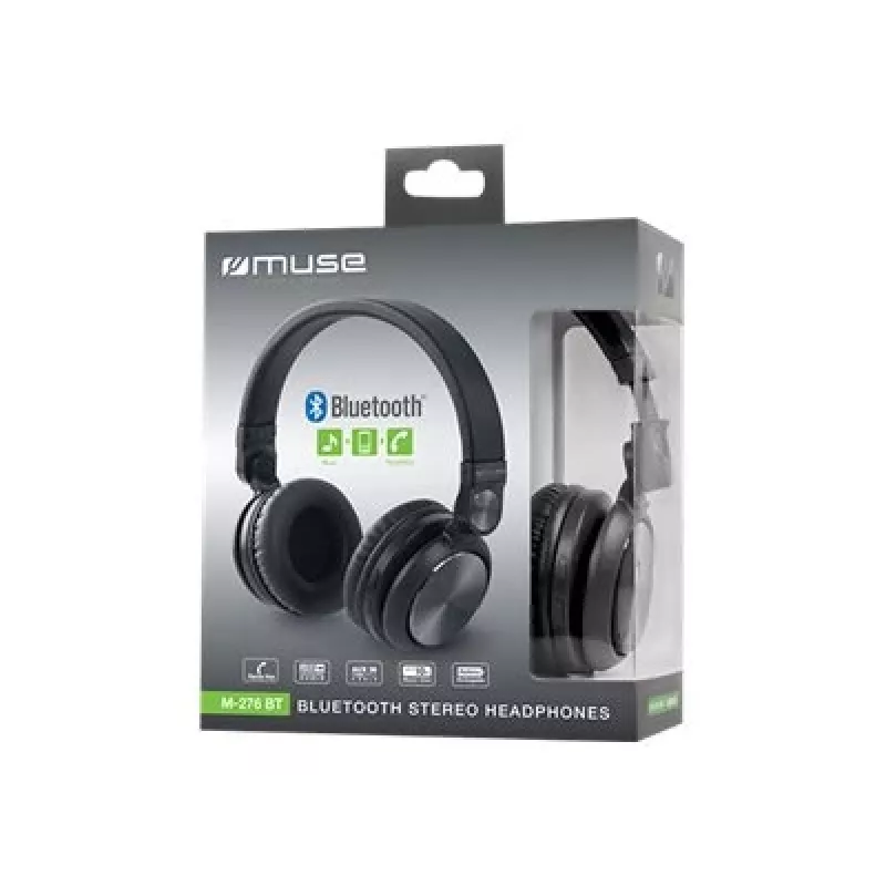 Muse M-276BT kõrvaklapid/kõrvaklappide komplekt Juhtmega ja juhtmeta peapael Kõned/Muusika Bluetooth must