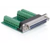 pistikuadapter DeLOCK 65317 25p 27p must roheline hõbedane