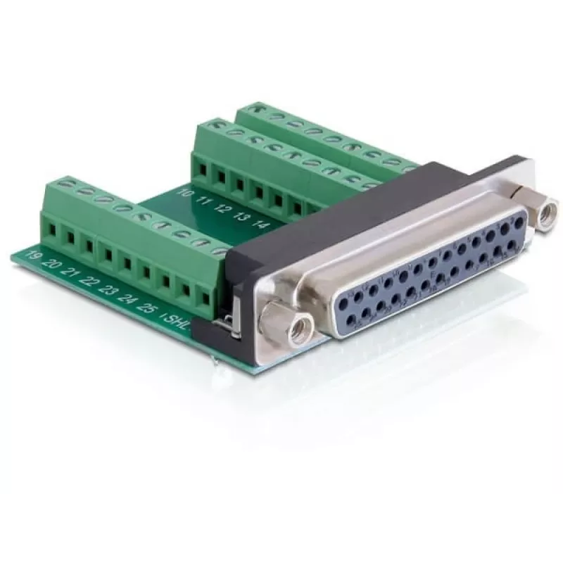 pistikuadapter DeLOCK 65317 25p 27p must roheline hõbedane