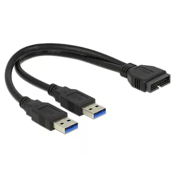 USB-kaabel DeLOCK 0,25 m USB3.0/2xUSB3.0 83910