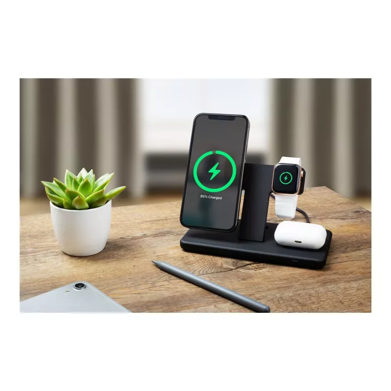 Fixed | MagPowerstation 3-in-1 traadita laadimisalus MagSafe kinnitusega | FIXMPOS-BK | Must