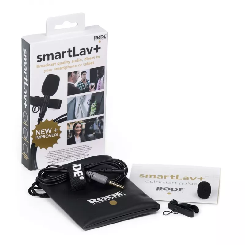 Lavaliermikrofon RØDE smartLav+ — juhtmega omnidirectional 3,5 mm, 20–20 000 Hz, -35 dB tundlikkus, 2 tk, kandekott