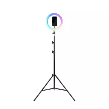 Havit ST7026 statiiv RGB valgusringiga must 3 jalga maksimaalne kõrgus 2,1 m