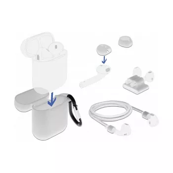 DeLOCK Apple AirPods tarvikukomplekt valge