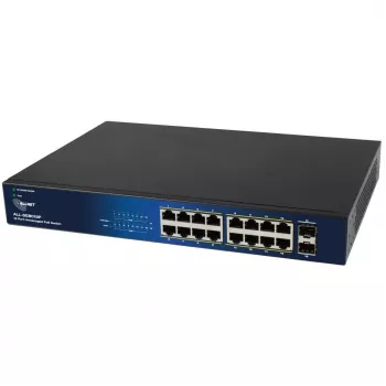ALLNET 18-pordiline Gigabit PoE lüliti ALL-SG8018P — 16 PoE porti + 2 üleslinki, Gigabit Ethernet