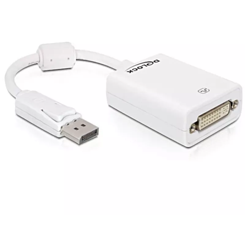 Videokaabli adapter DeLOCK 61765 DisplayPort DVI-I-le 0,125 m