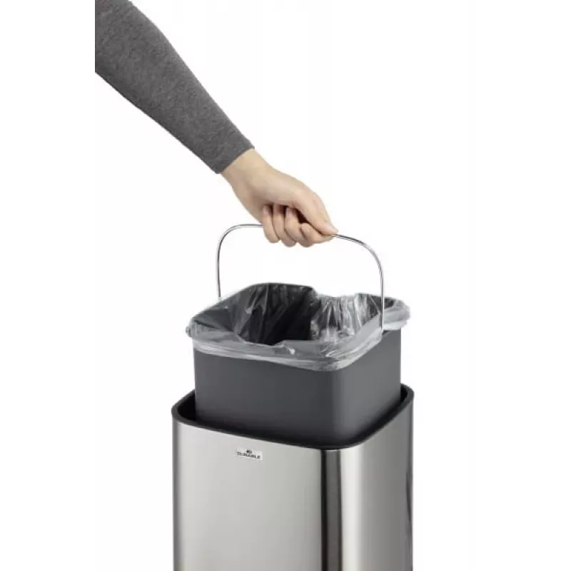Durable TOUCH 12L ristkülikukujuline roostevaba teras hõbedane must