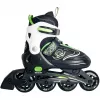 Inline skates Muuwmi 682 adjustable size 33–36 roheline/Must with protector set