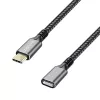 USB 3.2 Gen2 Type-C USB-C/F pikenduskaabel, PD, 1 m