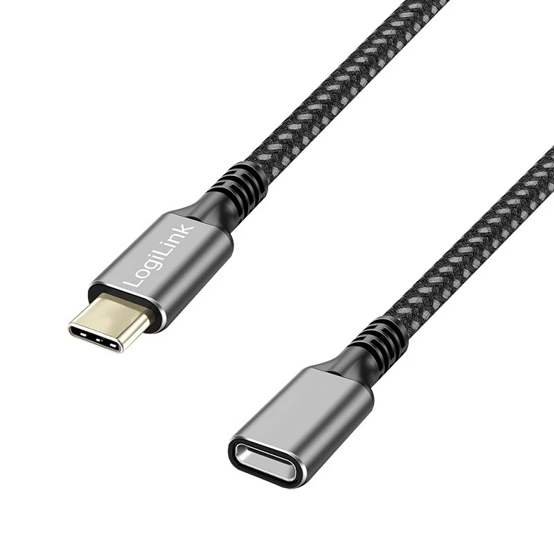 USB 3.2 Gen2 Type-C USB-C/F pikenduskaabel, PD, 1 m