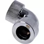 Alphacool HT 16mm HardTube kruviliitmik 90° L-ühendus - rihveldatud - kroom (17297)