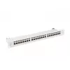 Patch panel 1U LANBERG PPS7-1024-S — 24 pordiga, Cat7, F/UTP, metall, 1U (445×102×44,5 mm)