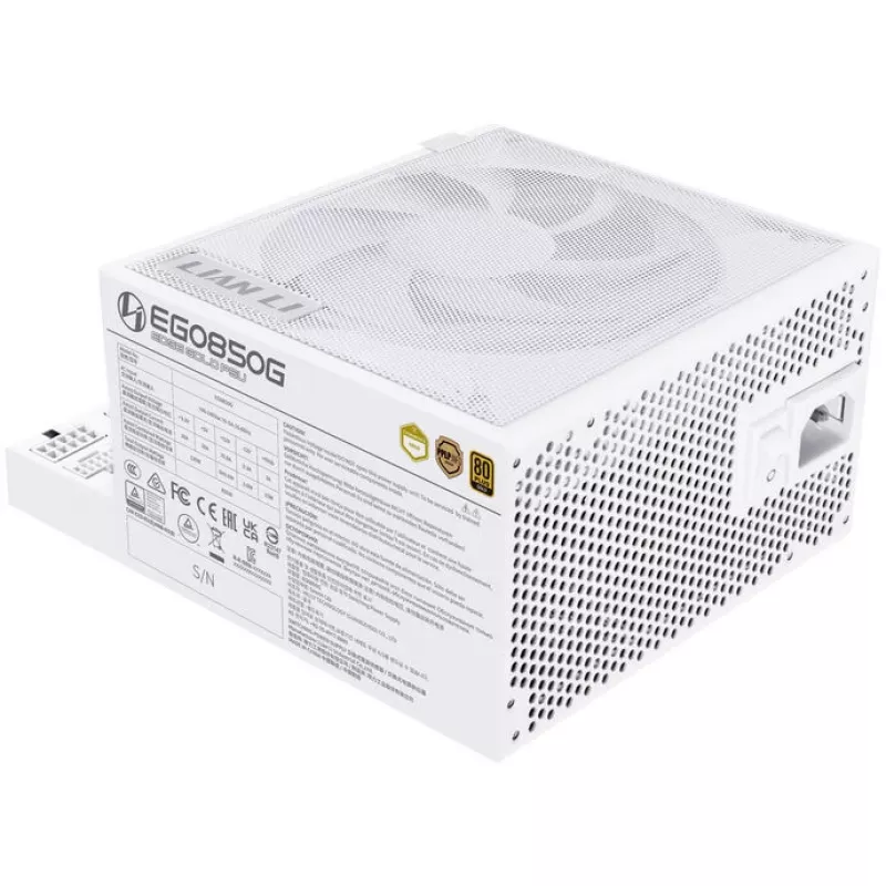 Lian Li EDGE GOLD 850 80 PLUS Gold toiteplokk, PCIe 5.1, ATX 3.1 - 850 vatti, valge
