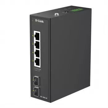 D-Link 6-pordine gigabit-tööstuslik haldamata kommutaator 2 SFP-pordiga