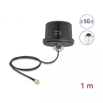 Antenn DELOCK 81469 igasuunaline 5G LTE GNSS Wi‑Fi 6 SMA-pistikuga, võimendus 1,9–3,3 dBi