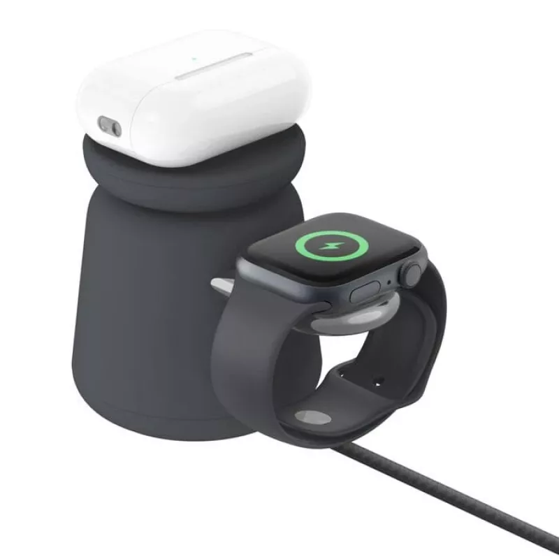 Juhtmeta laadija Belkin WIZ027VFH36 2-ühes magnetiline Qi2 15W iPhone'ile ja Apple Watchile