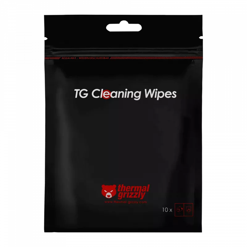 Thermal Grizzly TG-CW-10 termopasta puhastuslapid, 10 tk
