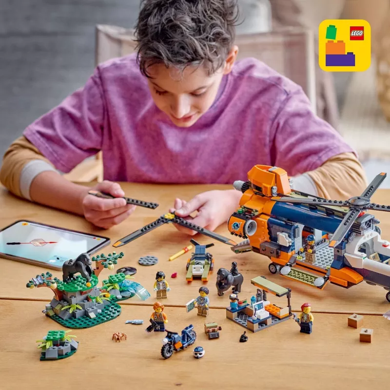 LEGO City 60437 Džungliuurija helikopter baaslaagris