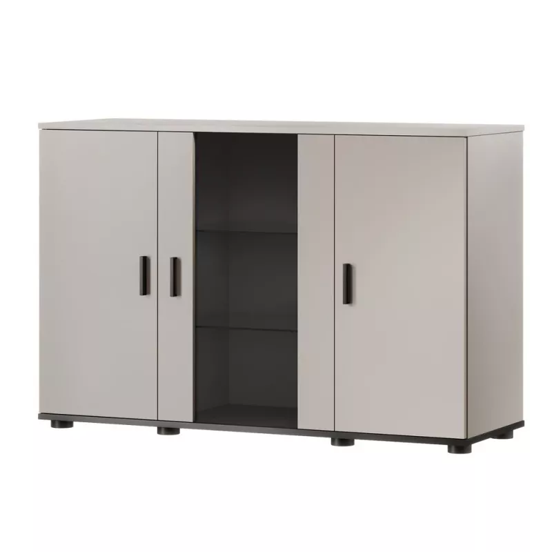 Kummut Cama Meble SOHO 120×41×80 cm – kašmiirvärvi esiküljed, must raam