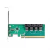 DELOCK PCIe x16 bifurkatsioonikaart 4 × sisemise SFF-8643 NVMe jaoks, madalprofiiliga
