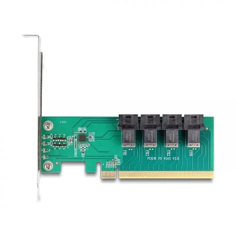 DELOCK PCIe x16 bifurkatsioonikaart 4 × sisemise SFF-8643 NVMe jaoks, madalprofiiliga