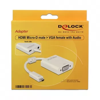 USB-graafikaadapter DeLOCK 65557 1920 x 1080 pikslit Valge