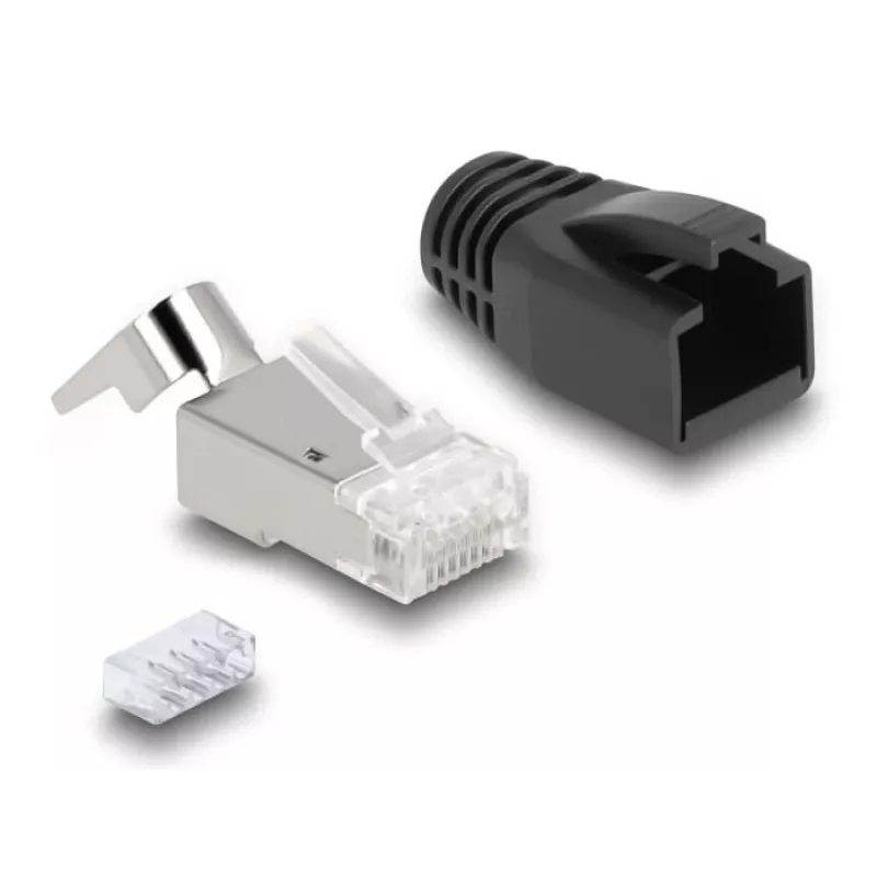 DeLOCK 66903 traatühendus RJ-45 Must Metallist Isane 25 tk