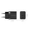 Crong Ultra Compact GaN 35W PD 3.0 2x USB-C seinilaadija (must)