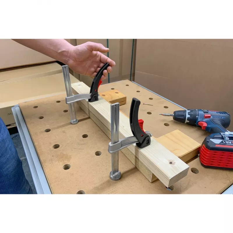 BESSEY kinnituselement TW20-15-8-KLI, multifunktsionaalsetele laudadele, klamber (hõbedane)