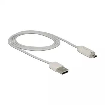 USB kaabel DeLOCK 1 m USB 2.0 USB A Micro-USB B valge